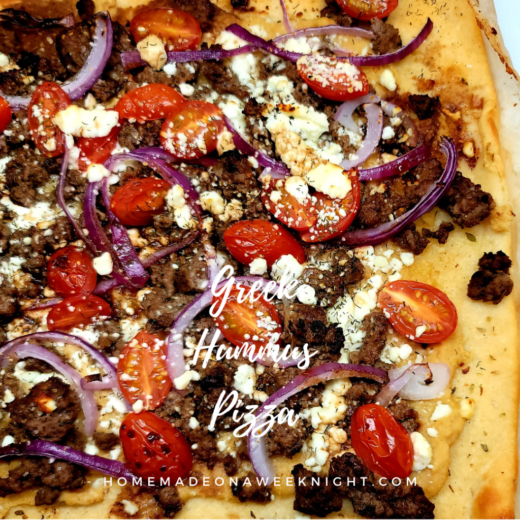 Greek Hummus Pizza