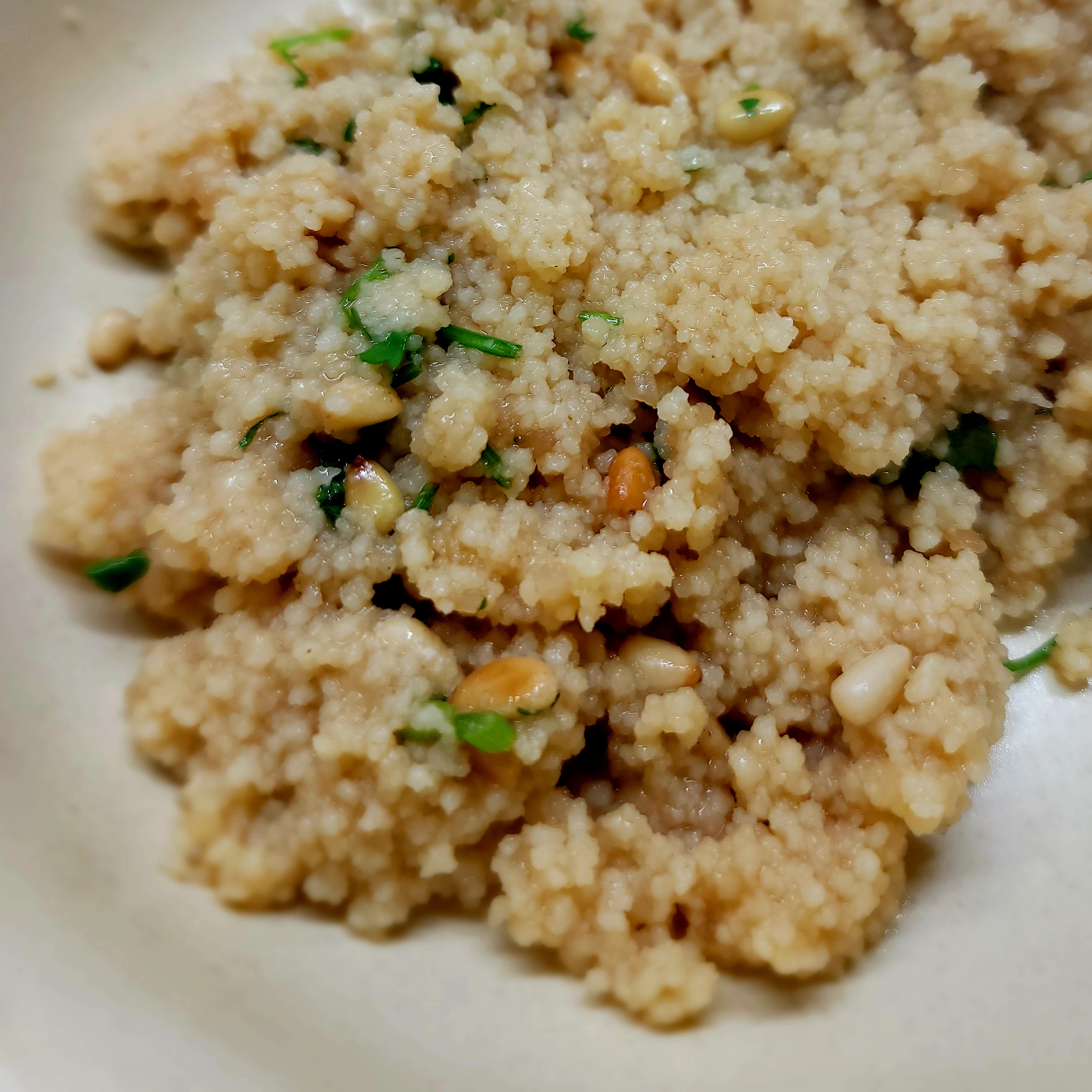 Lemon Pine Nut Couscous Homemade on a Weeknight