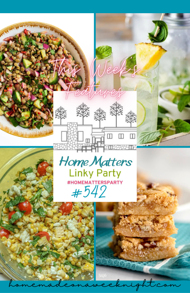 Home Matters Linky Party #542 - Homemade on a Weeknight